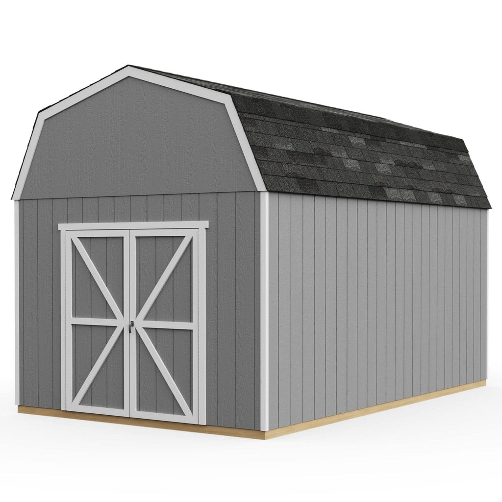 Handy Home Products Braymore 10×16 Do-It-Yourself Wooden Storage Shed Without Floor