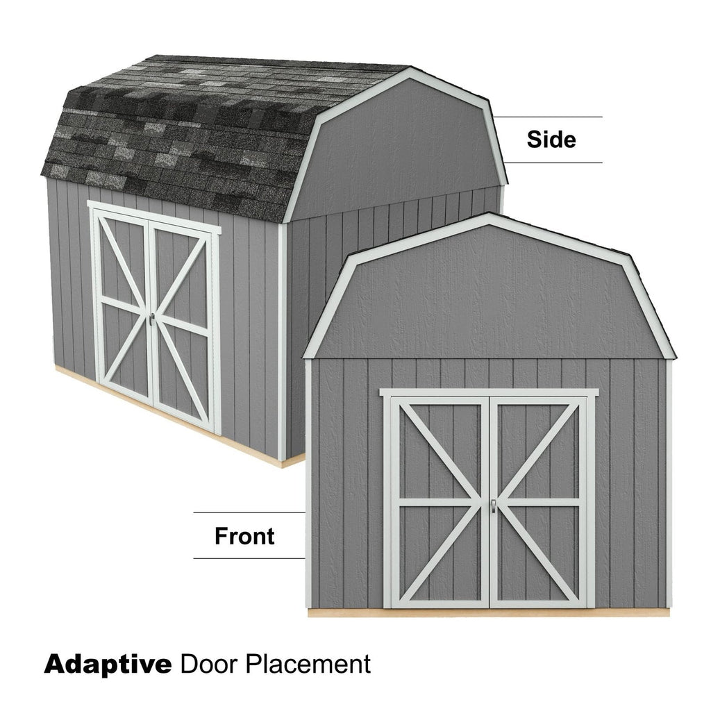Handy Home Products Braymore 10×14 Do-It-Yourself Wooden Storage Shed with Floor