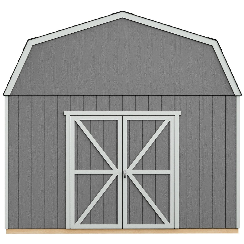 Handy Home Products Hudson 12×16 Do-it-Yourself Wooden Storage Shed Brown Without Floor