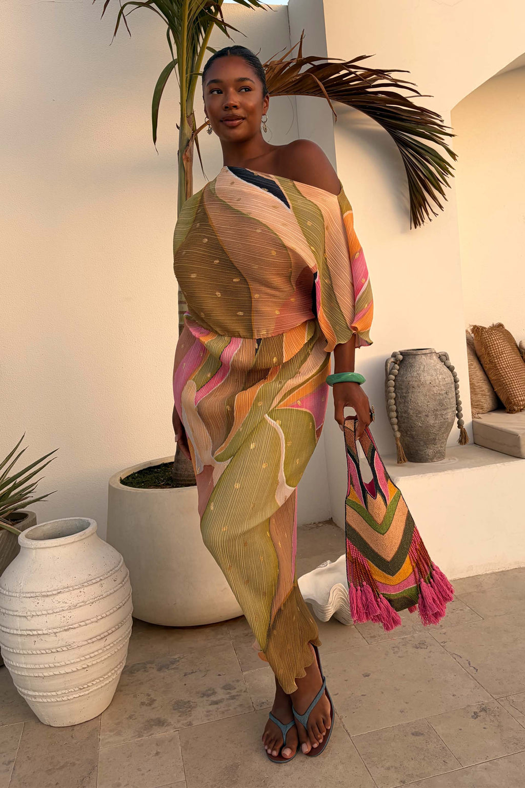 Green Abstract Tilly Dress Petite