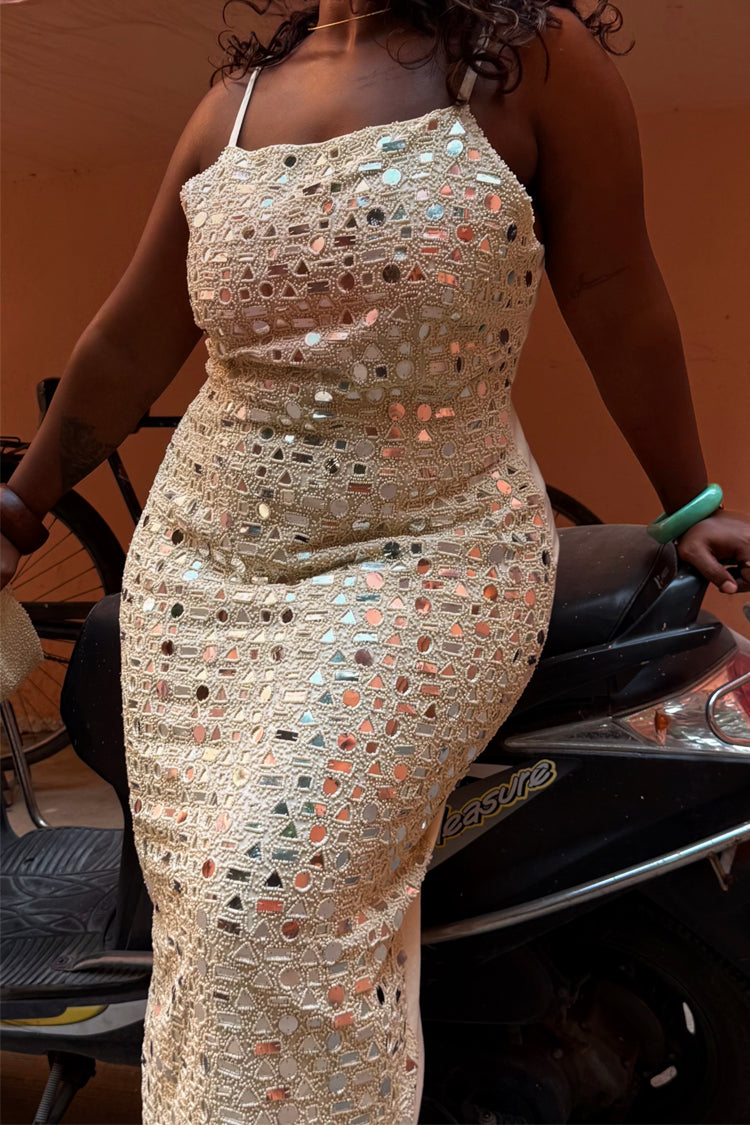 Cream Mirror Taliah Midi Dress
